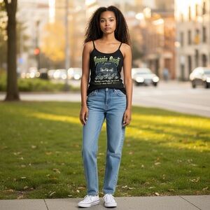 316 - 🏍️ Ladies Artwork Spaghetti Strap Top